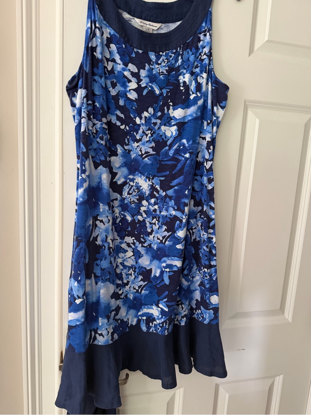 Tommy Bahama Blue Floral Sleeveless A-Line Dress